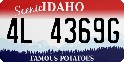 ID license plate 4L4369G