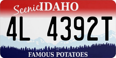ID license plate 4L4392T
