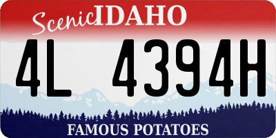 ID license plate 4L4394H