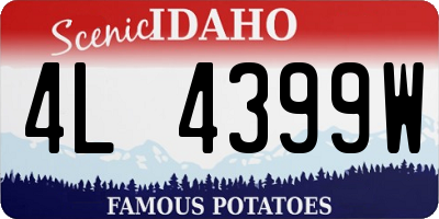ID license plate 4L4399W