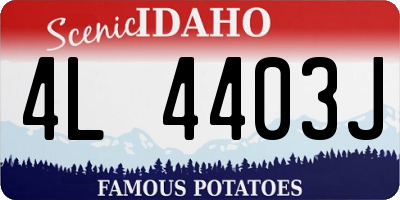 ID license plate 4L4403J