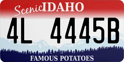 ID license plate 4L4445B