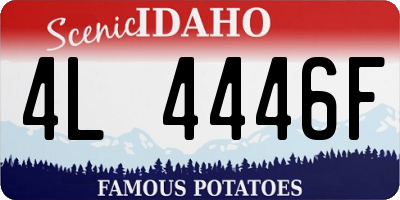 ID license plate 4L4446F