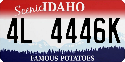 ID license plate 4L4446K