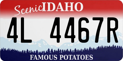ID license plate 4L4467R