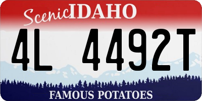 ID license plate 4L4492T
