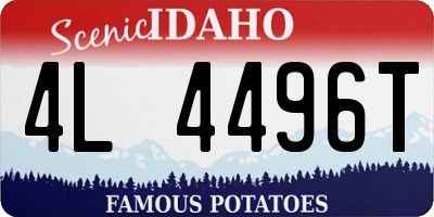 ID license plate 4L4496T