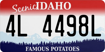 ID license plate 4L4498L