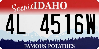 ID license plate 4L4516W