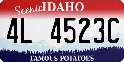 ID license plate 4L4523C
