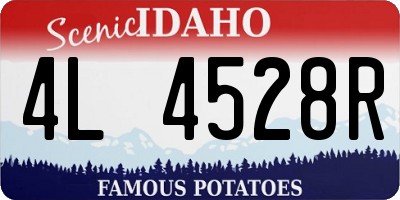 ID license plate 4L4528R