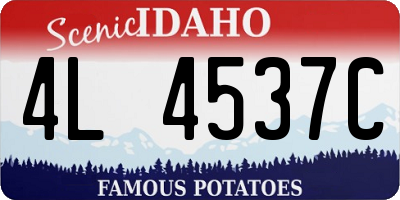 ID license plate 4L4537C