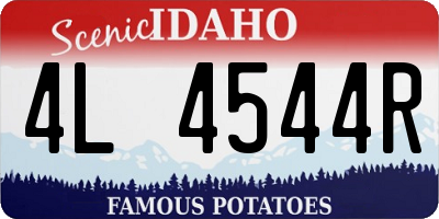 ID license plate 4L4544R