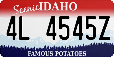ID license plate 4L4545Z