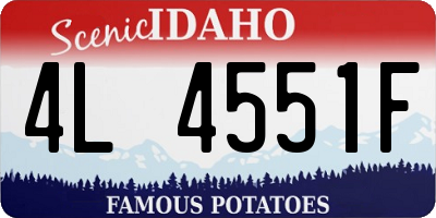 ID license plate 4L4551F