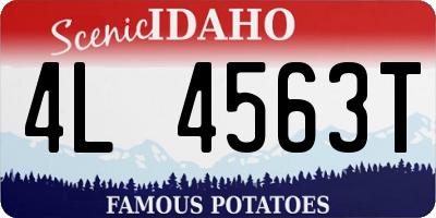 ID license plate 4L4563T
