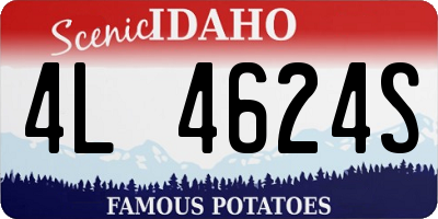 ID license plate 4L4624S