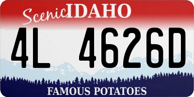 ID license plate 4L4626D