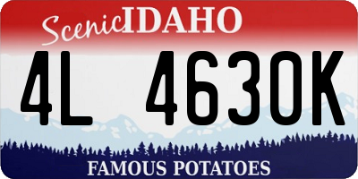 ID license plate 4L4630K