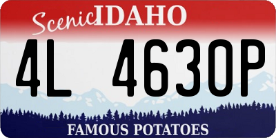 ID license plate 4L4630P