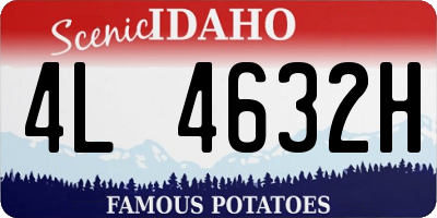 ID license plate 4L4632H