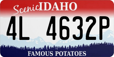 ID license plate 4L4632P