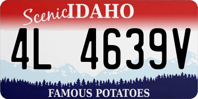 ID license plate 4L4639V