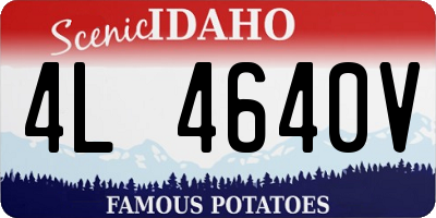 ID license plate 4L4640V