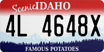 ID license plate 4L4648X