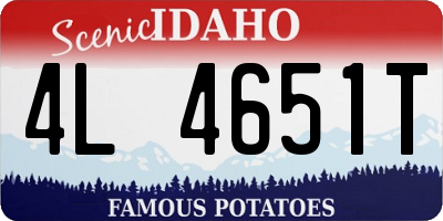 ID license plate 4L4651T