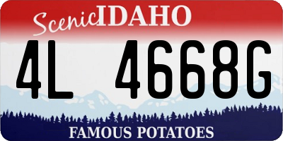 ID license plate 4L4668G