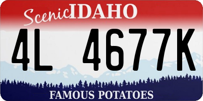 ID license plate 4L4677K