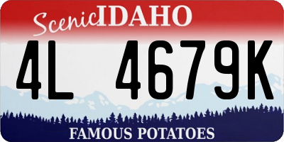 ID license plate 4L4679K
