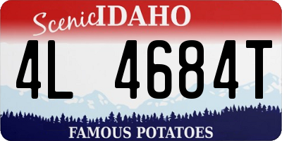 ID license plate 4L4684T