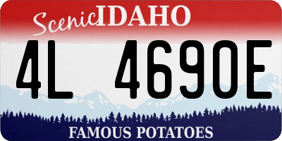 ID license plate 4L4690E
