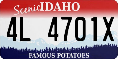 ID license plate 4L4701X