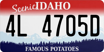 ID license plate 4L4705D