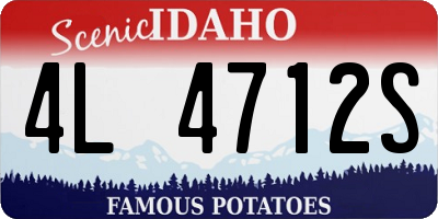 ID license plate 4L4712S