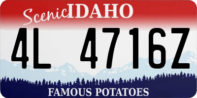 ID license plate 4L4716Z