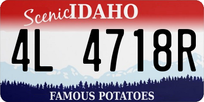 ID license plate 4L4718R