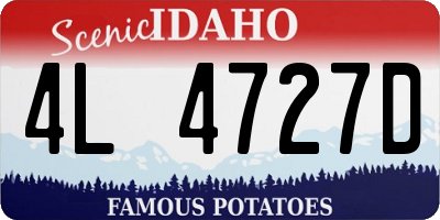 ID license plate 4L4727D