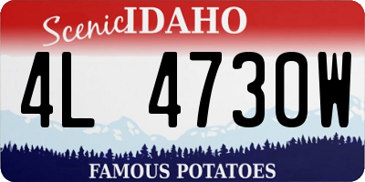 ID license plate 4L4730W