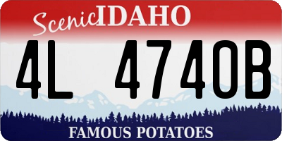 ID license plate 4L4740B