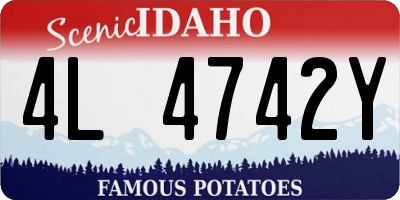 ID license plate 4L4742Y