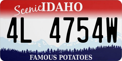 ID license plate 4L4754W