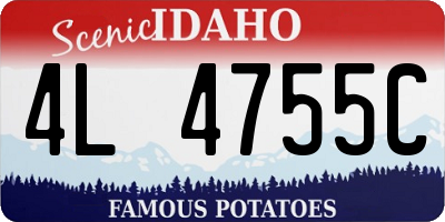 ID license plate 4L4755C