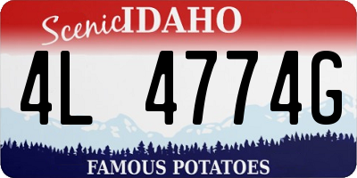 ID license plate 4L4774G