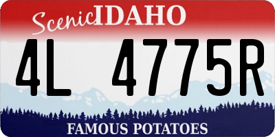 ID license plate 4L4775R