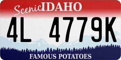ID license plate 4L4779K