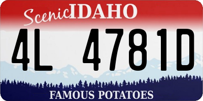 ID license plate 4L4781D